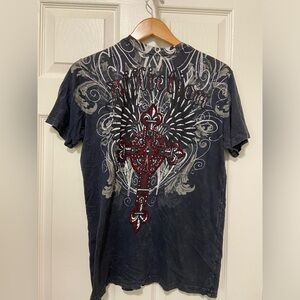 VINTAGE Y2K AFFILICTION GRUNGE WINGS T-SHIRT SZ Small